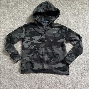 Ralph Lauren Camouflage Hoodie - Black and Gray